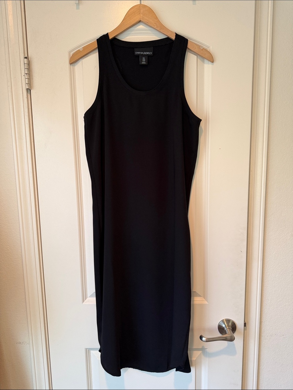 Cynthia Rowley Black Sleeveless Midi Tank Dress